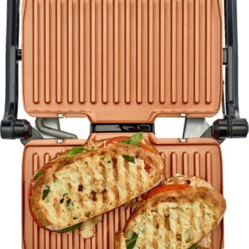 BIALETTI Copper Nonstick Panini Grill - Home Kitchen Cookware BRAND NEW